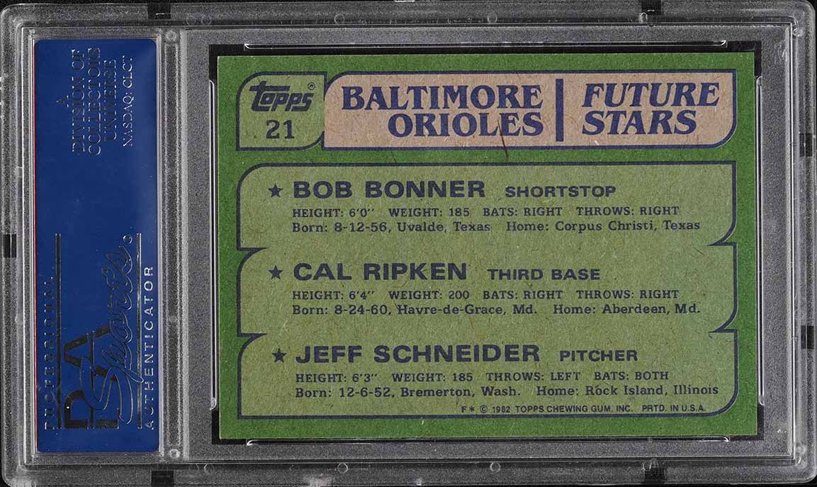 1982 Topps Cal Ripken Jr. ROOKIE #21 PSA 9 MINT
