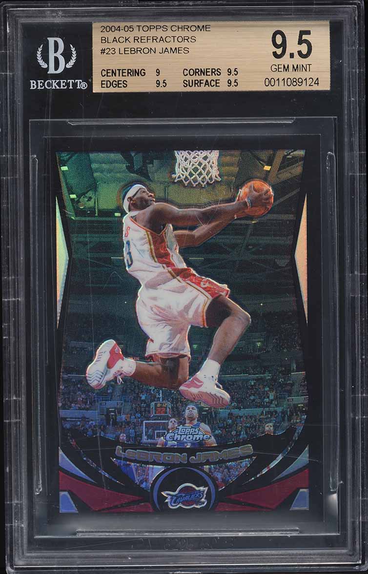 2003 lebron james topps chrome black refractor