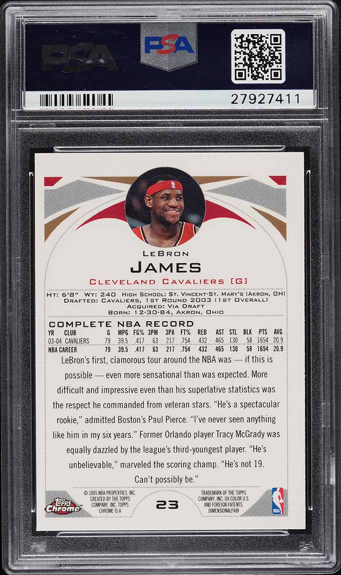 2004 Topps Chrome LeBron James #23 PSA 10 GEM MINT