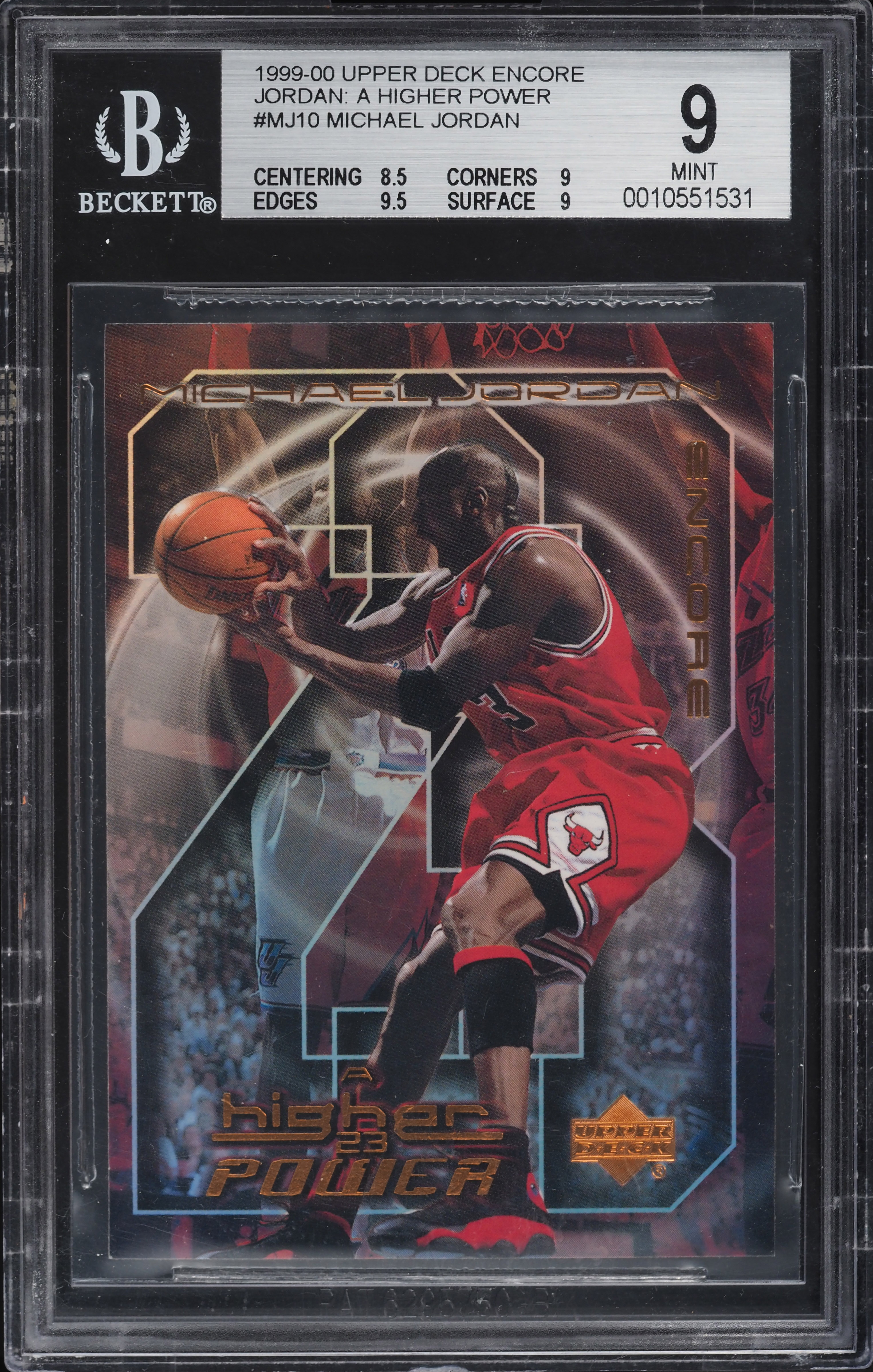 1999 Michael Jordan Upper Deck MJ A Higher Power PSA 9 Mint 