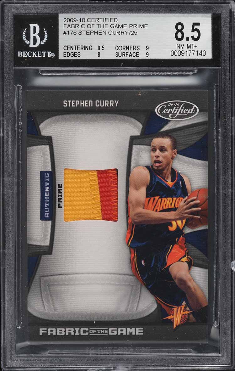 2009 Panini Certified FOTG Stephen Curry ROOKIE PATCH /25 BGS 8.5 NM-MT+