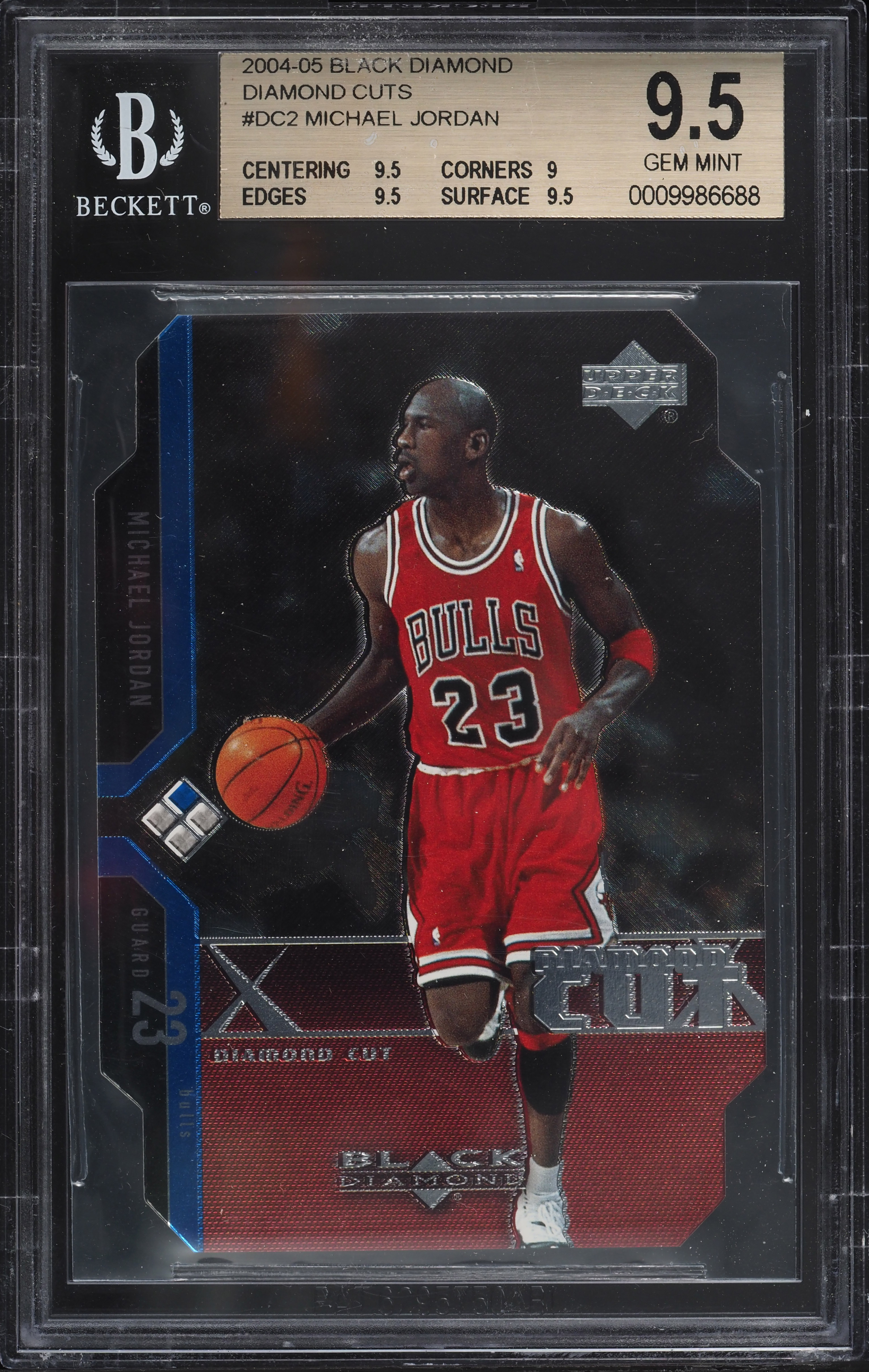 2004 Black Diamond Single Die-Cut Michael Jordan #DC2 BGS 9.5 GEM