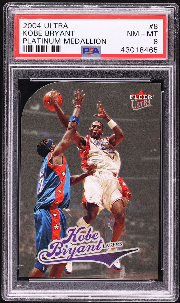 2004 Ultra Platinum Medallion Kobe Bryant /100 #8 PSA 8 NM-MT