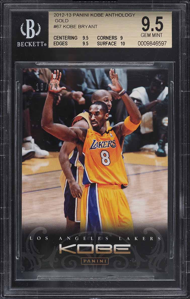 2012 Panini Kobe Anthology Gold Kobe Bryant /24 #67 BGS 9.5 GEM