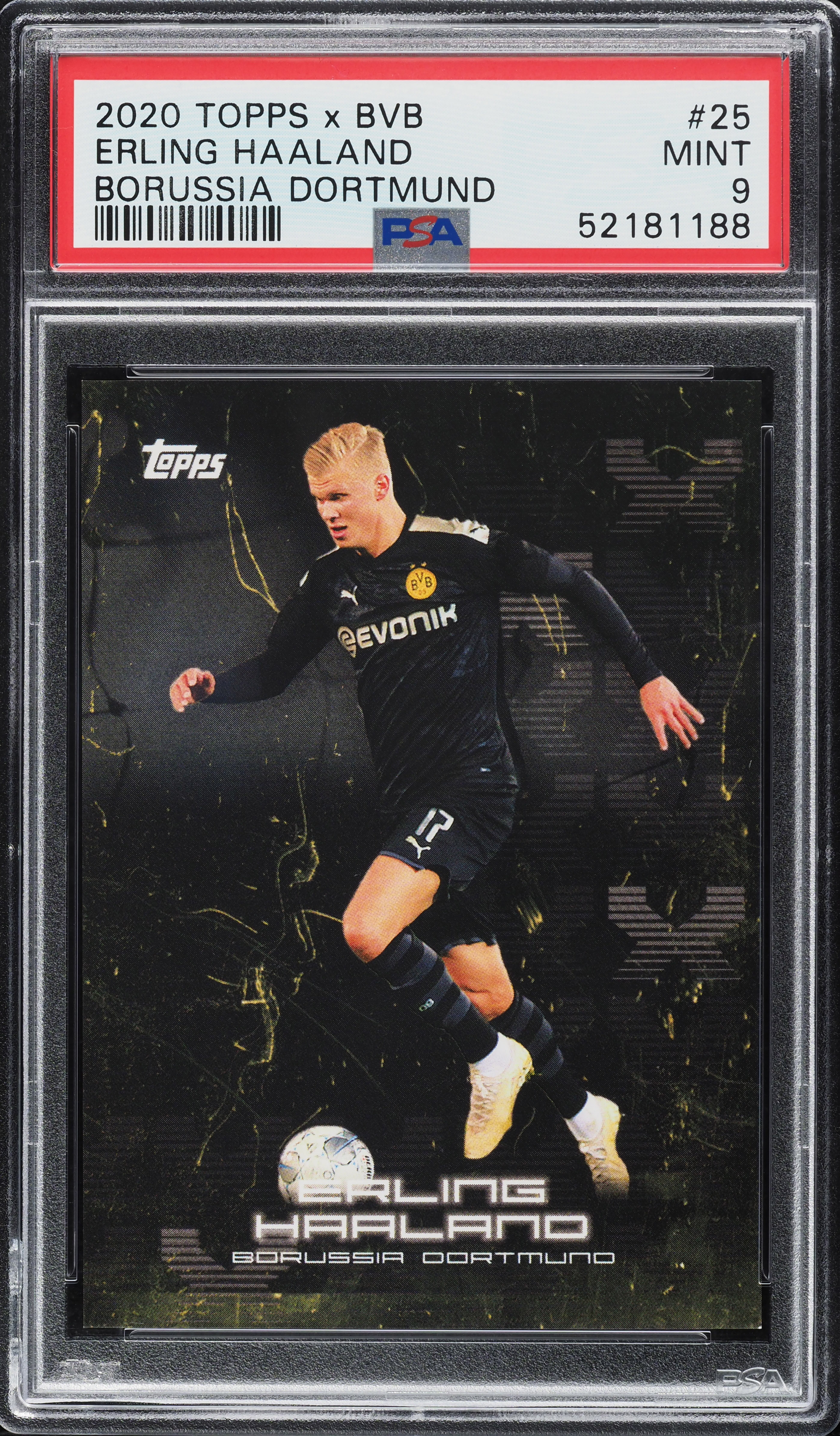 その他 haaland psa9 2020 Topps x BVB Borussia Dortmund Erling Haaland #25 PSA 9 MINT