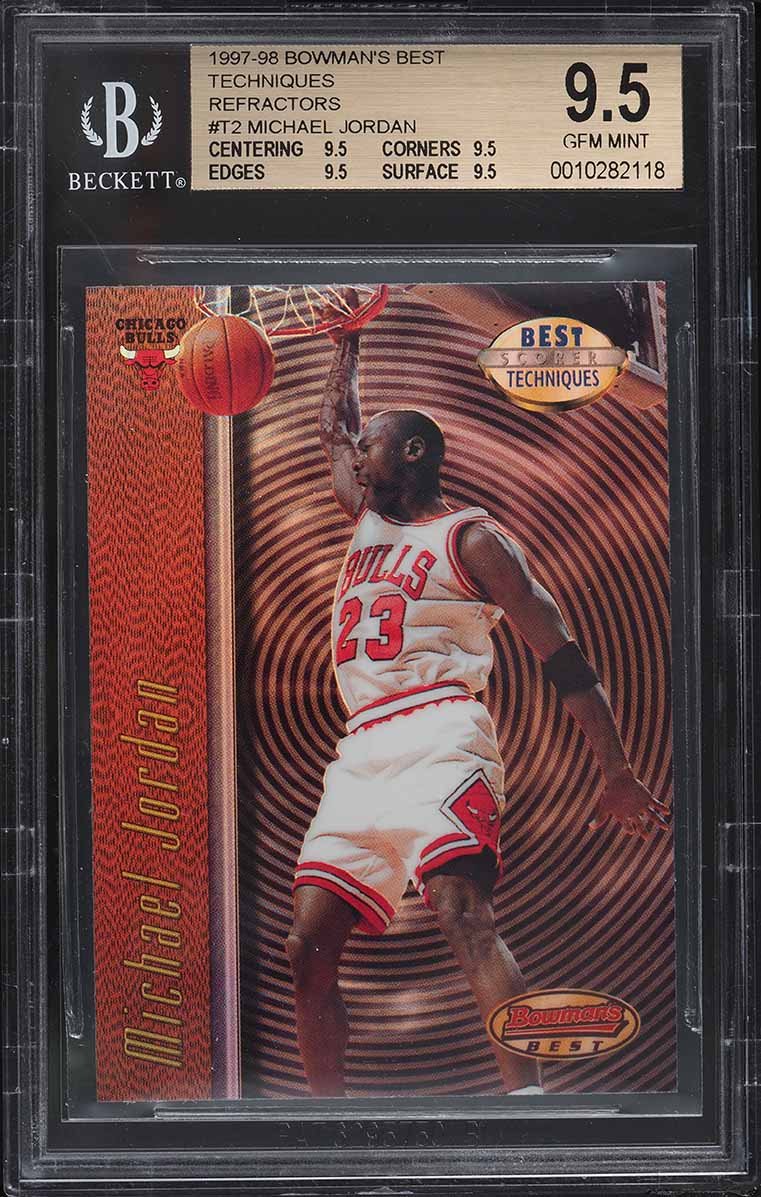 1997 Bowman's Best Techniques Refractor Michael Jordan #T2 BGS 9.5