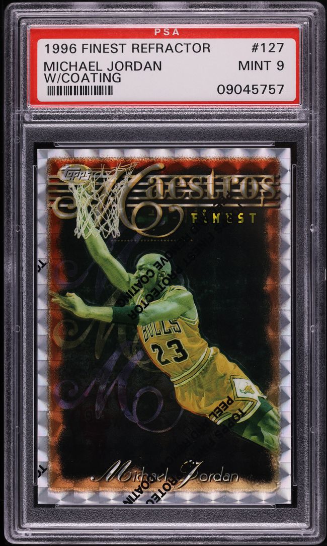 1996 Finest Refractor w/ Coating Michael Jordan #127 PSA 9 MINT