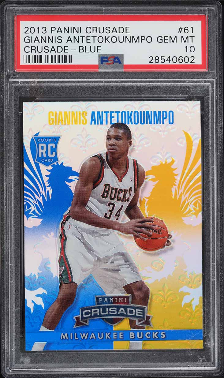 2013 Panini Crusade Blue Giannis Antetokounmpo ROOKIE #61 PSA 10 GEM MINT