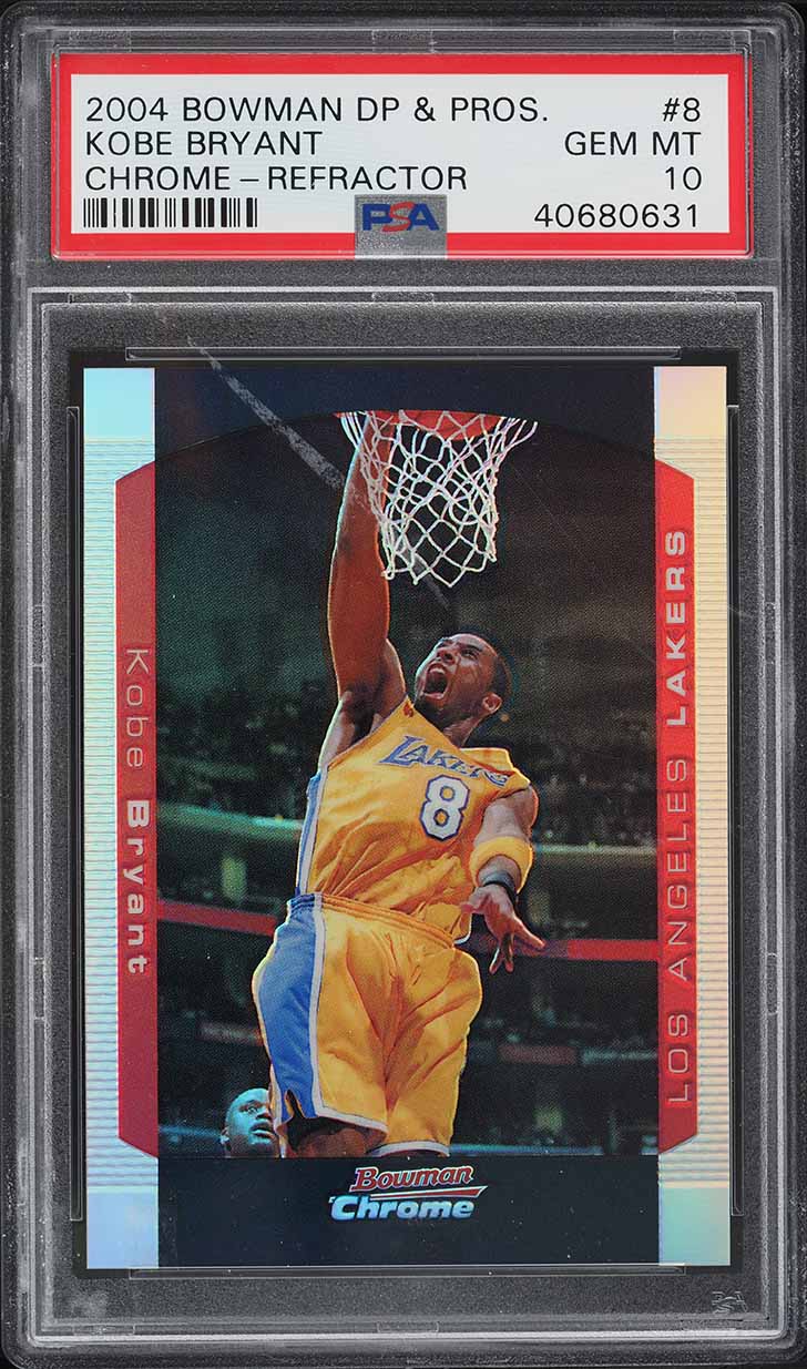 2004 Bowman Chrome Refractor Kobe Bryant /300 #8 PSA 10 GEM MINT