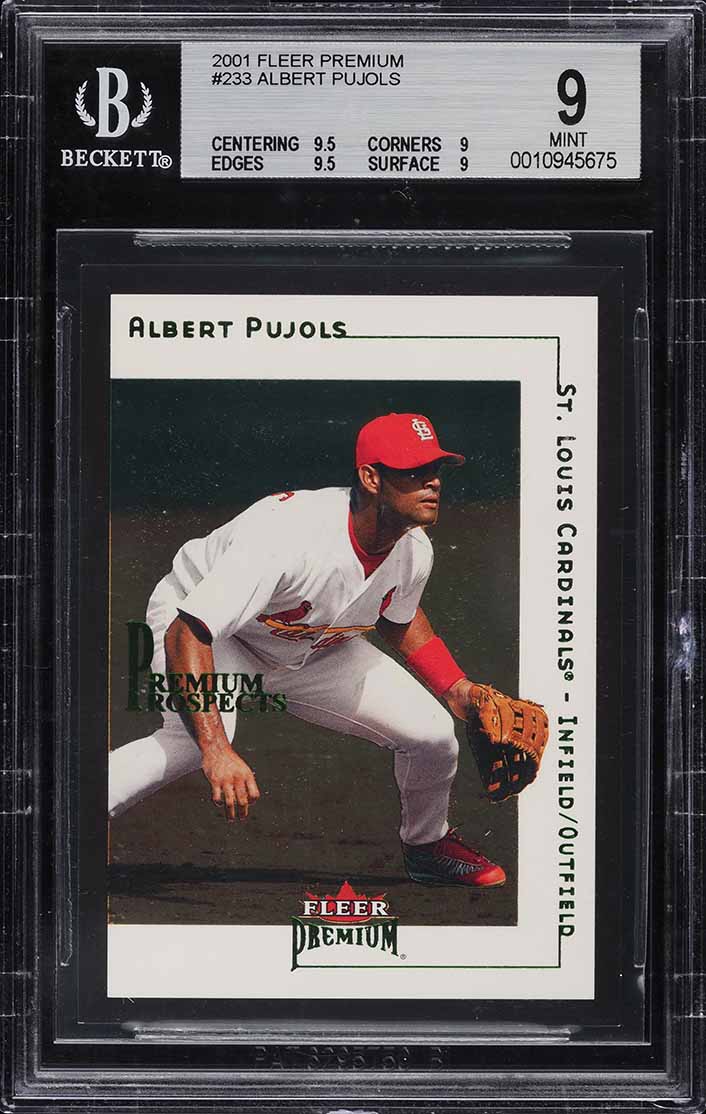 2001 Fleer Premium Albert Pujols ROOKIE /1999 #233 BGS 9 MINT