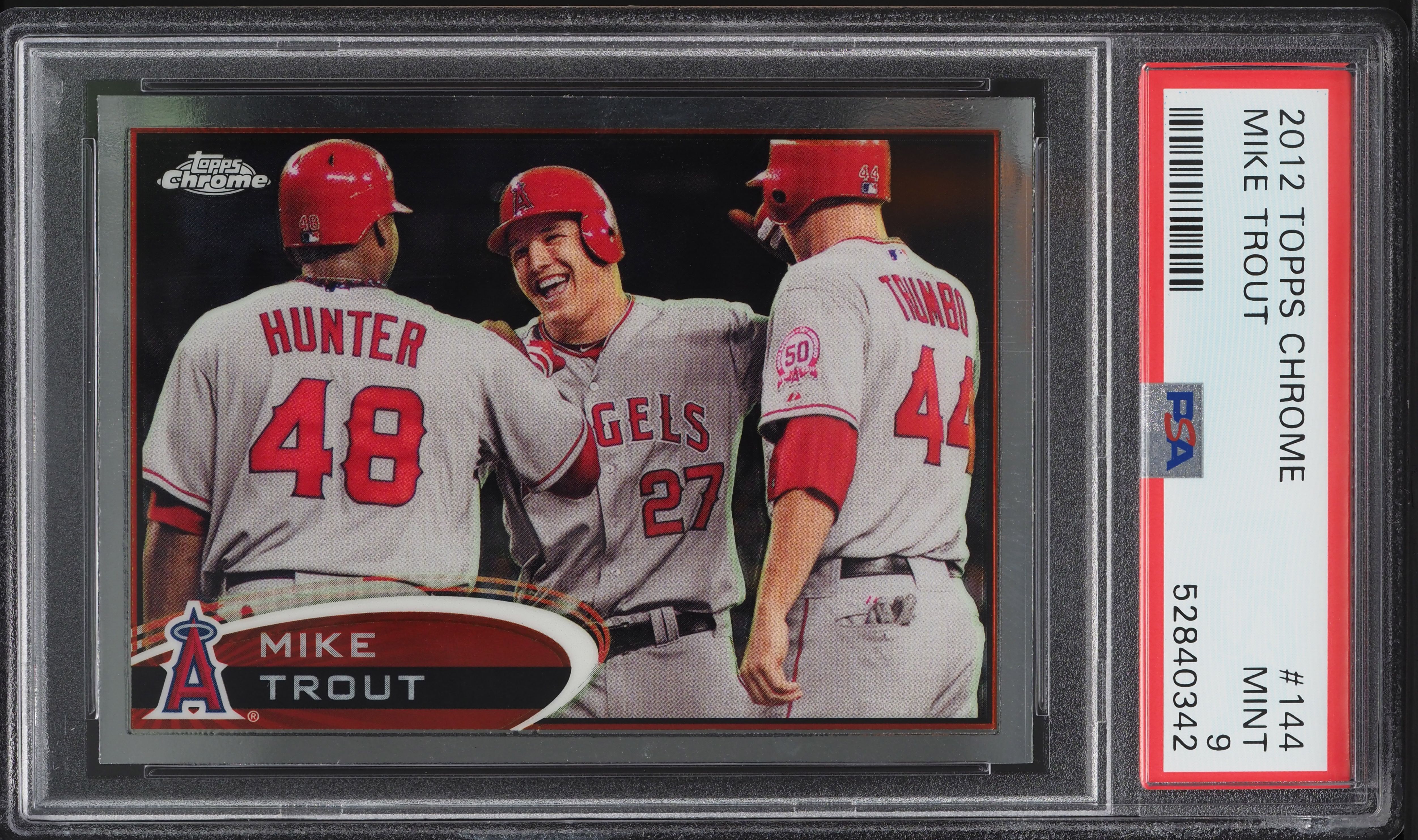 2012 Topps Chrome Mike Trout ROOKIE RC #144 PSA 9 MINT on Fanatics