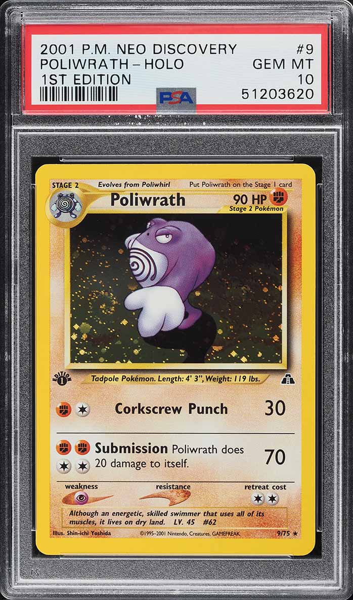 2016 Pokemon Japanese 20th Anniversary 1st Edition Holo Poliwrath