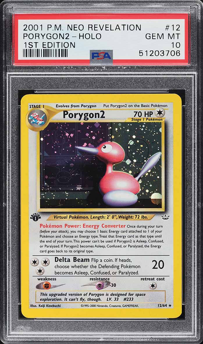 2001 Pokemon Neo Revelation 1st Edition Holo Porygon2 #12 PSA 10 GEM MINT
