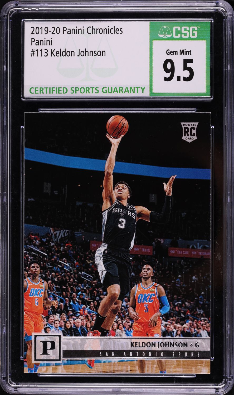 2019 Panini Chronicles Keldon Johnson ROOKIE #113 CSG 9.5 GEM MINT