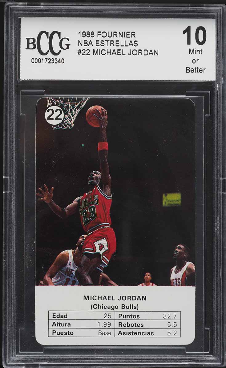 1988 Fournier NBA Estrellas Michael Jordan #22 BCCG 10