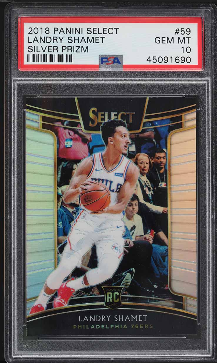 2018 Select Concourse Silver Prizm Landry Shamet ROOKIE #59 PSA 10 GEM MINT