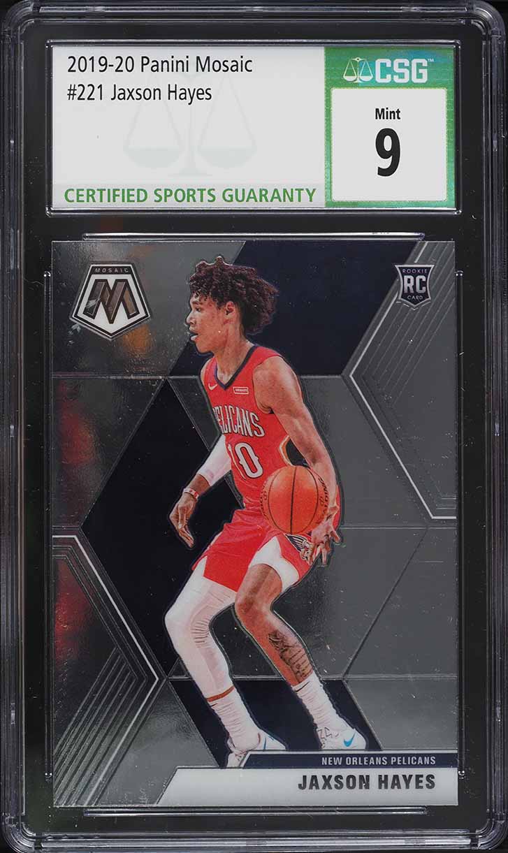 2019 Panini Mosaic Jaxson Hayes ROOKIE #221 CSG 9 MINT