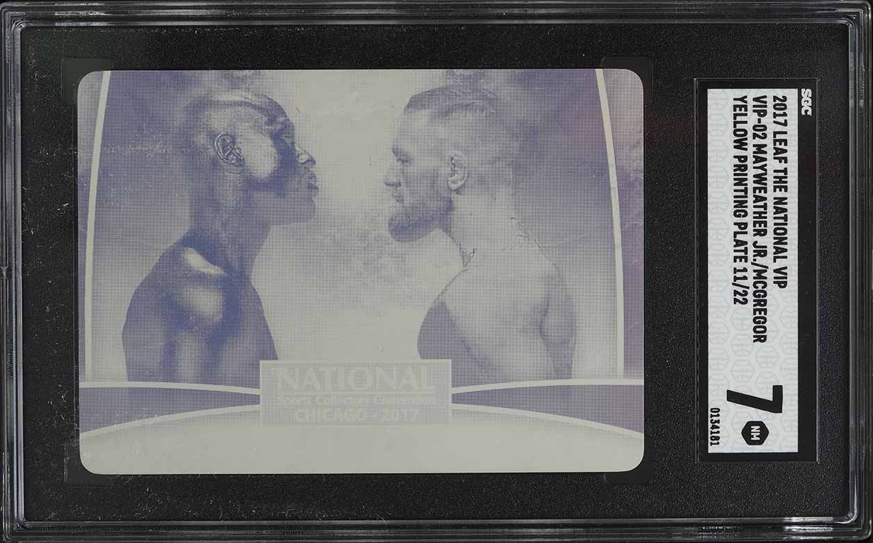 2017 Leaf National Printing Plate Floyd Mayweather Jr. Connor McGregor /22 SGC 7