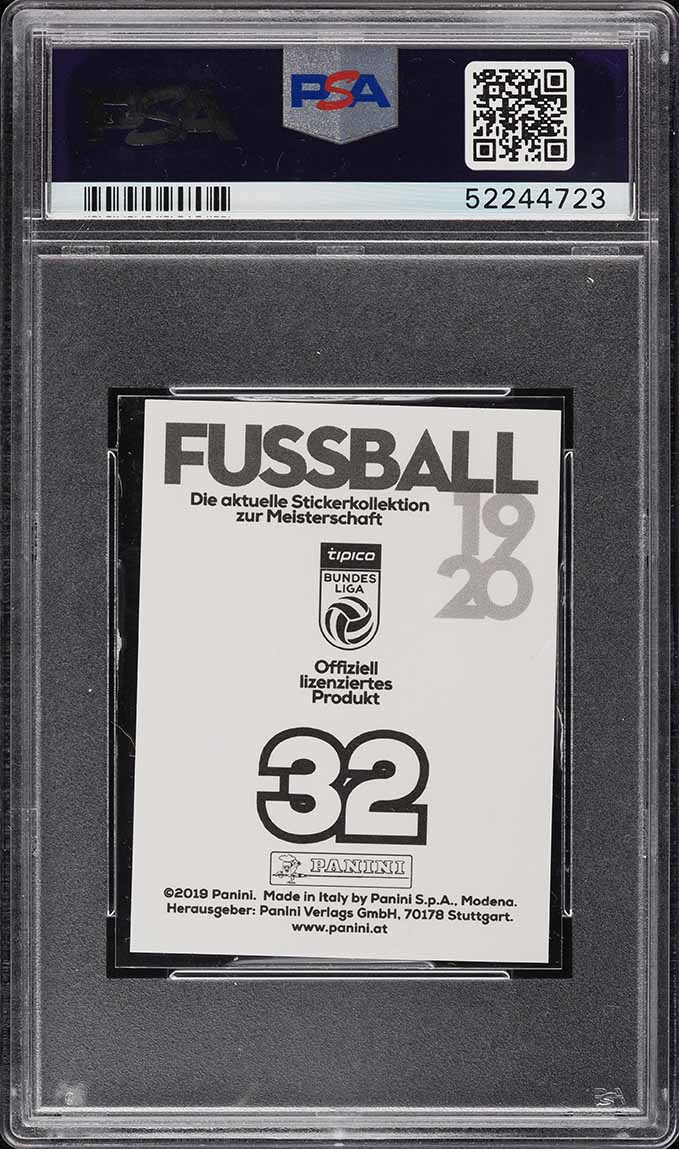 2019 Panini Fussball Bundesliga Sticker Erling Haaland ROOKIE RC PSA 10 GEM MINT