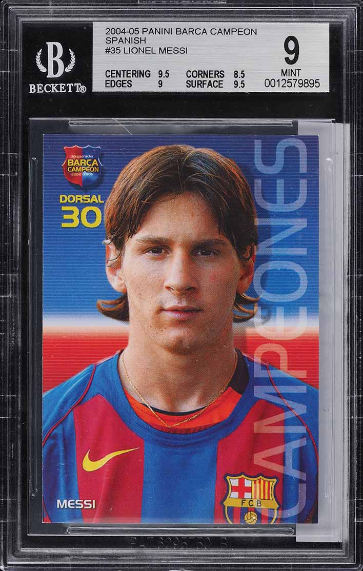 2004 Panini Barca Campeon Lionel Messi ROOKIE RC #35 BGS 9 MINT