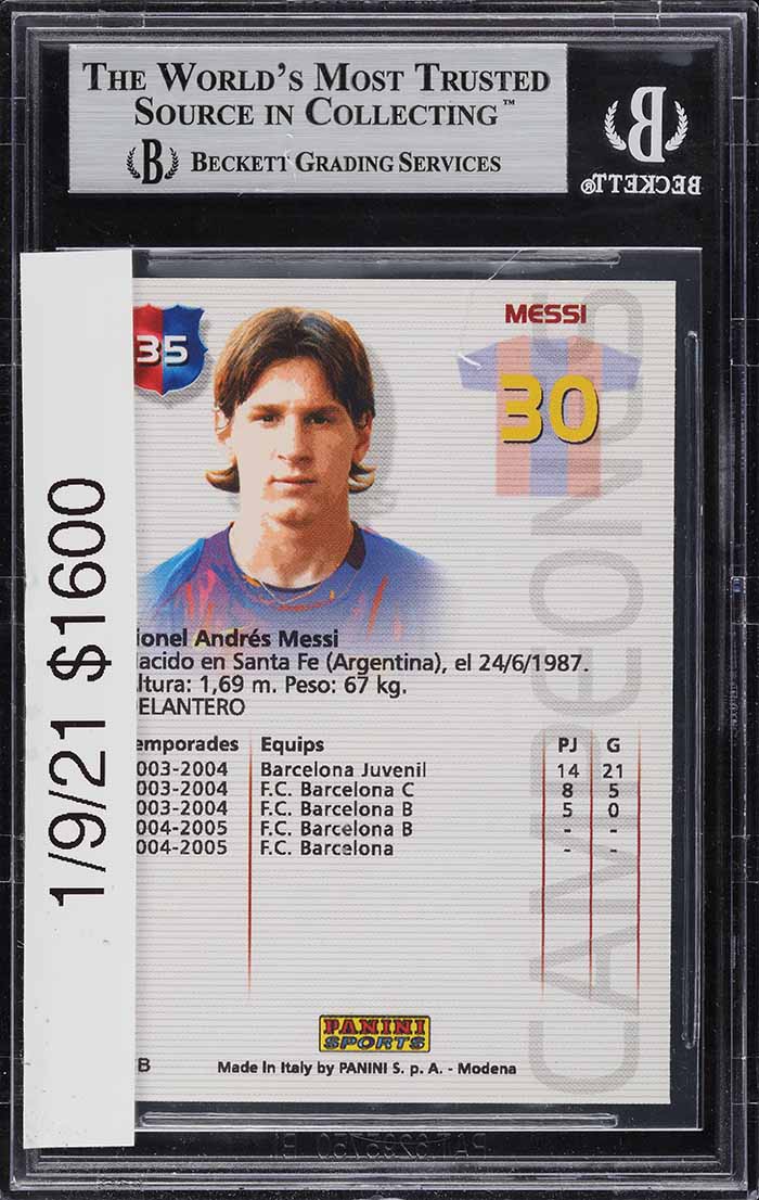 2004 Panini Barca Campeon Lionel Messi ROOKIE RC #35 BGS 9 MINT