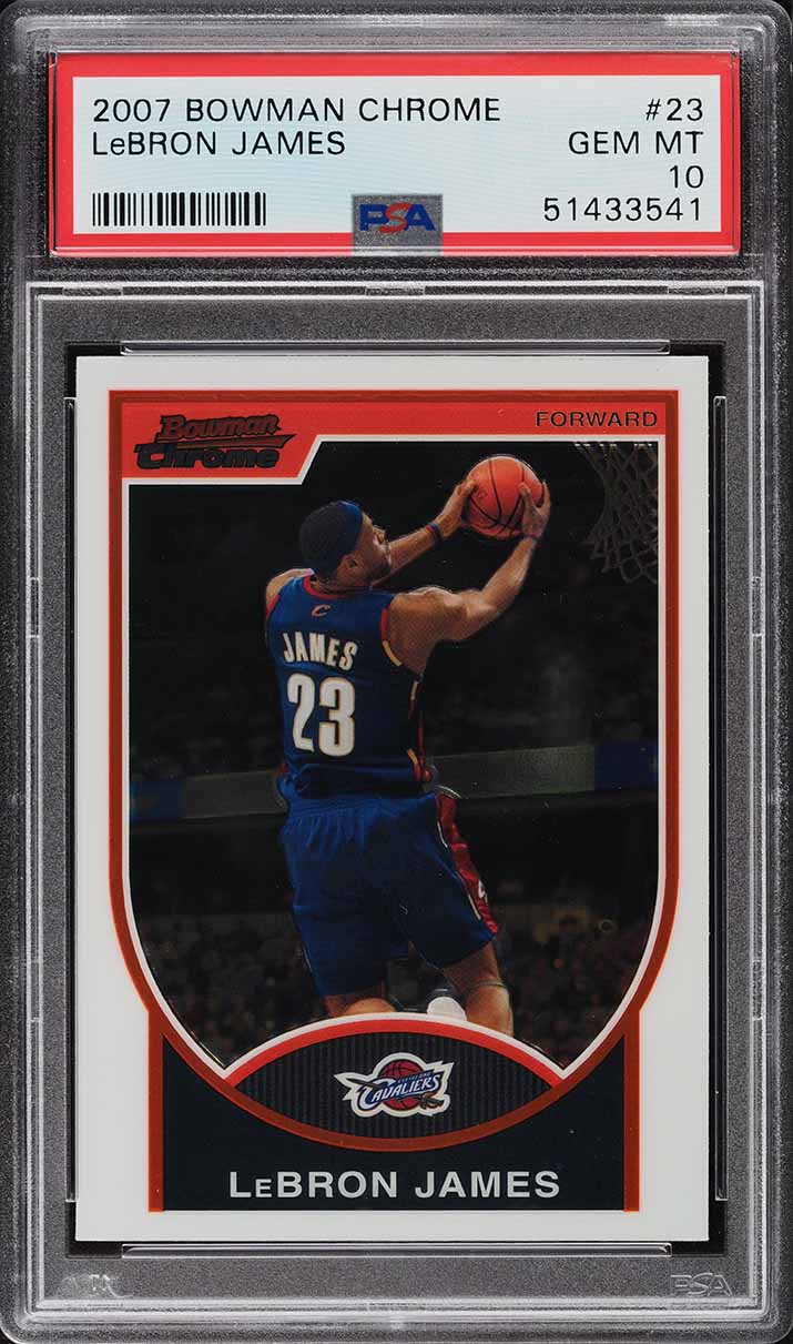 その他 2007 Bowman Chrome LeBRON JAMES PSA10 2007 Bowman Chrome LeBron James #23 PSA 10 GEM MINT on Fanatics
