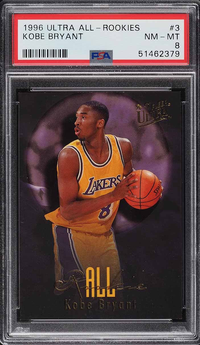 1996 Ultra All Rookies Kobe Bryant ROOKIE #3 PSA 8 NM-MT