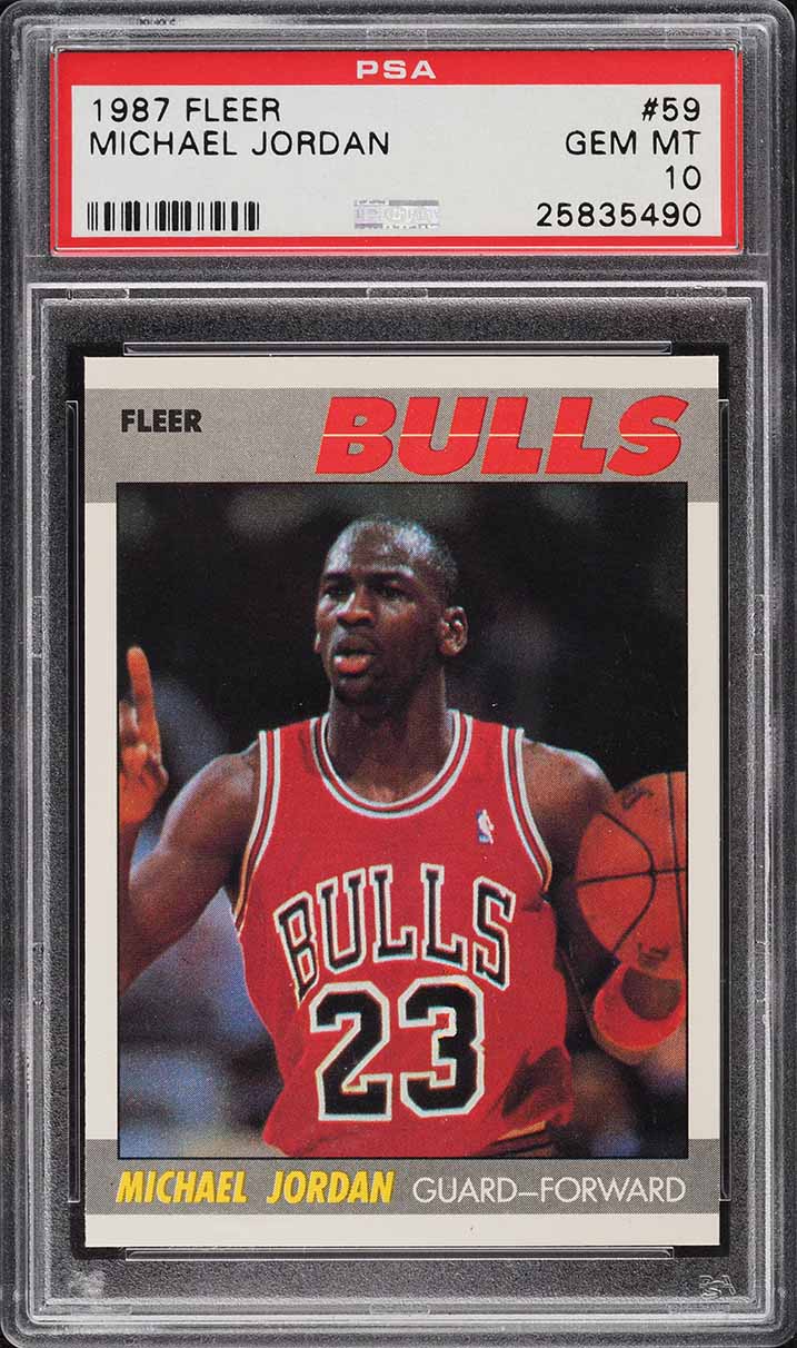 1987 Fleer Basketball Michael Jordan #59 PSA 10 GEM MINT
