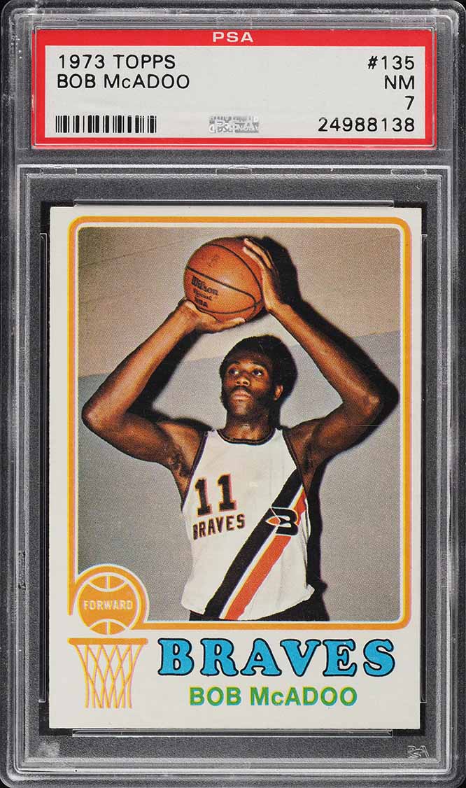 1973 Topps Basketball Bob McAdoo ROOKIE #135 PSA 7 NRMT