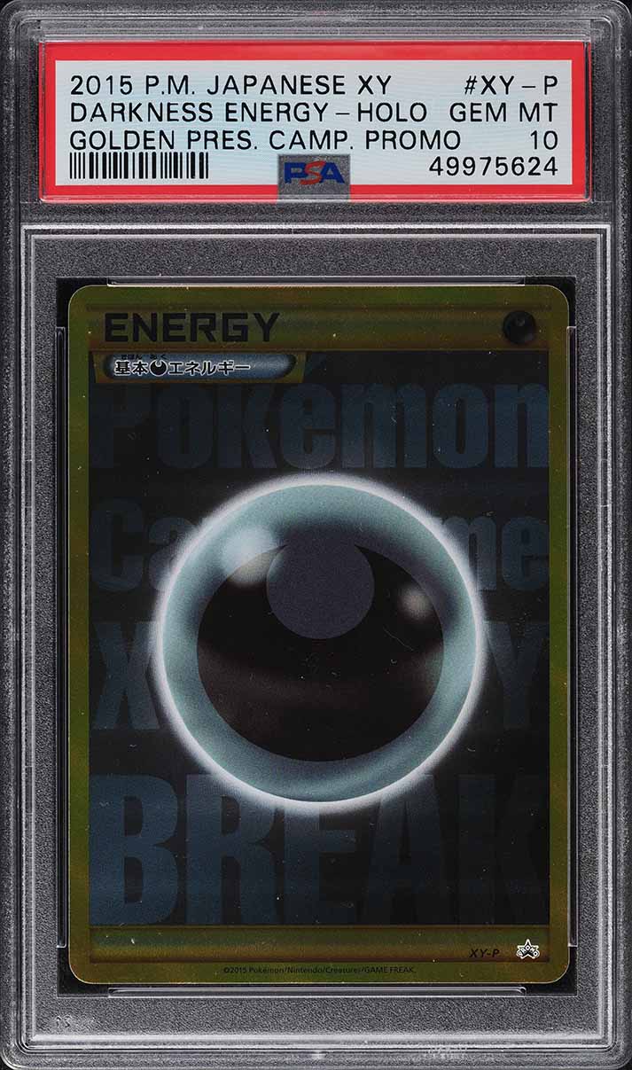 2015 Pokemon Japanese XY Promo Golden Promo Holo Darkness Energy PSA 10 GEM MINT