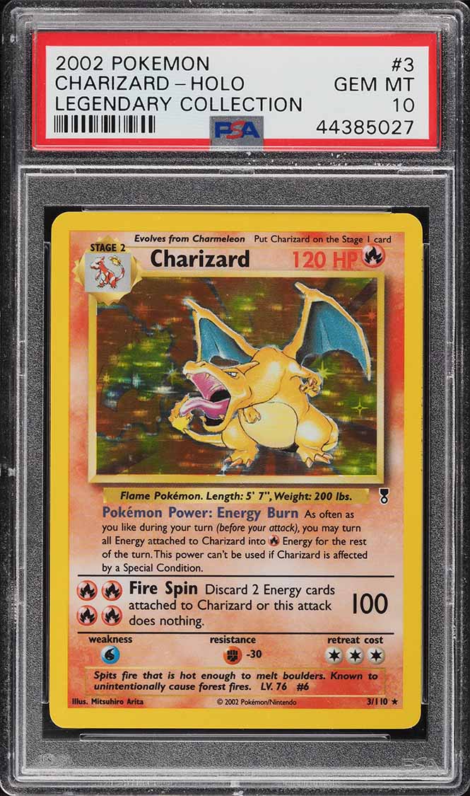 2002 Pokemon Legendary Collection Holo Charizard #3 PSA 10 GEM MINT