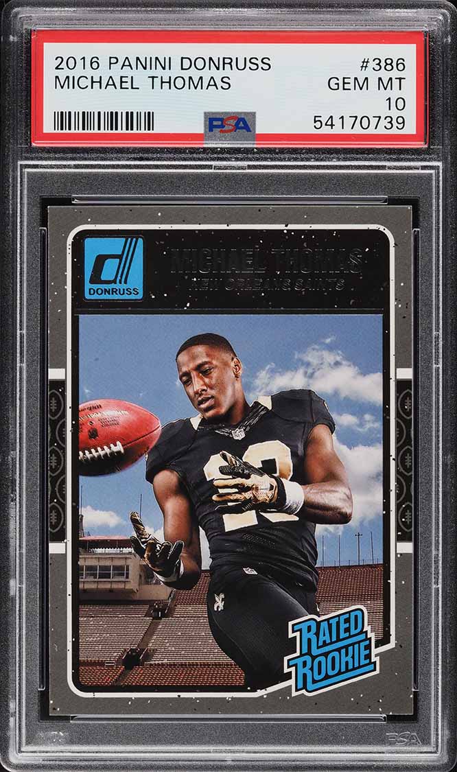 2016 Donruss Football Michael Thomas ROOKIE RC #386 PSA 10 GEM MINT