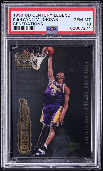 1999 Upper Deck Century Legends Generations Michael Jordan & Kobe Bryant PSA 10