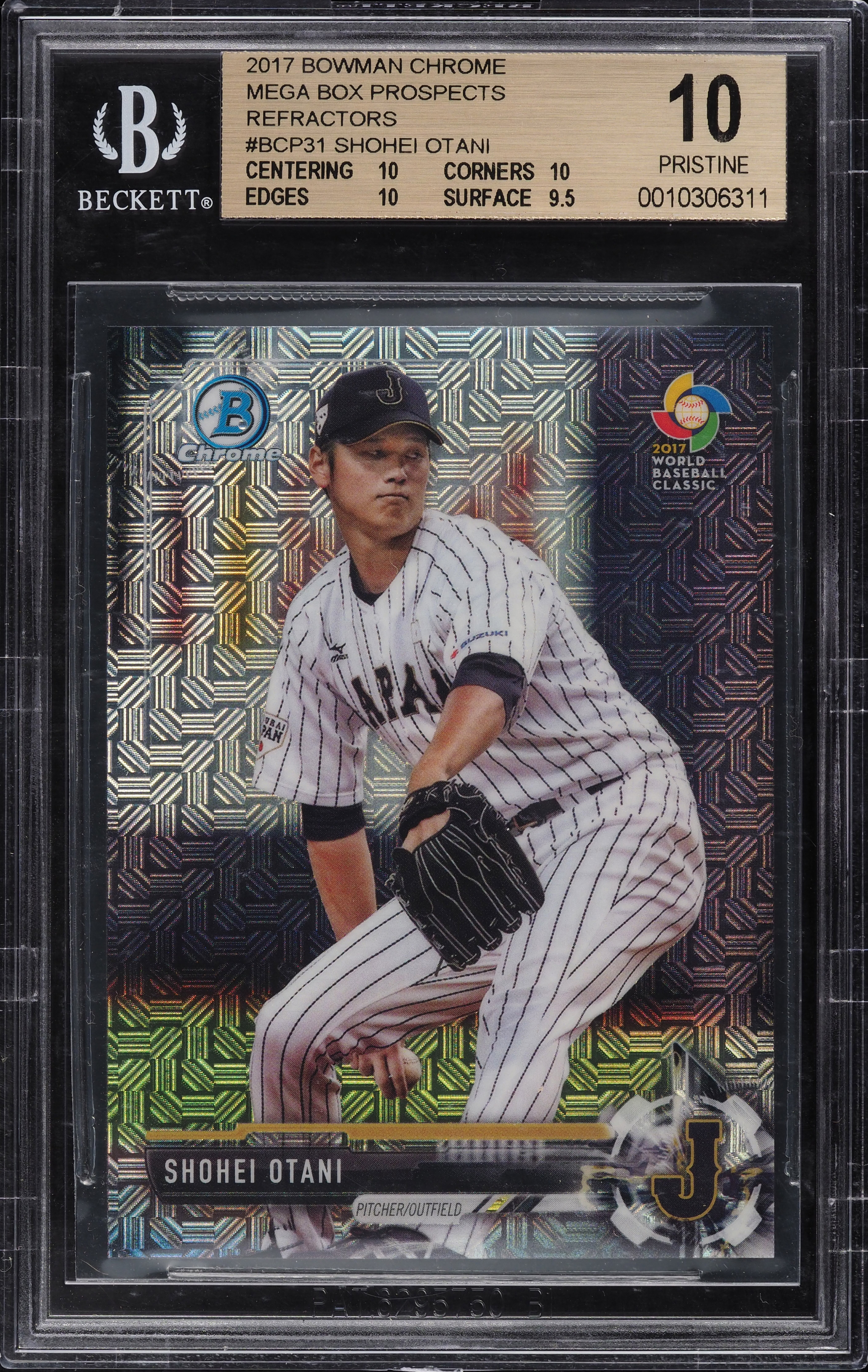 2017 Bowman Chrome Mega Box Refractor Shohei Otani ROOKIE RC BGS