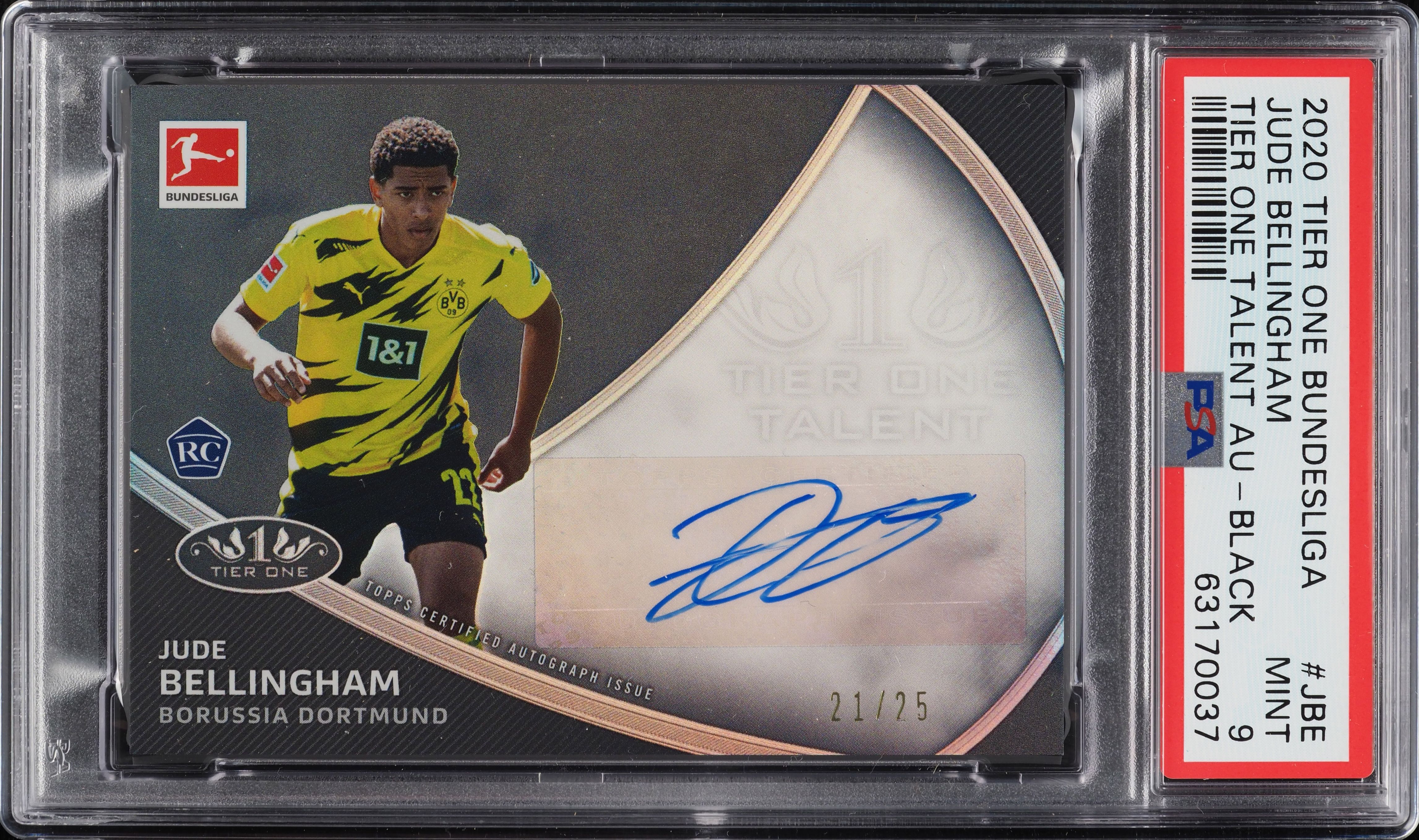 その他 2020 21 topps chrome Bellingham psa9 2020 Topps Tier One Bundesliga Talent Black Jude Bellingham RC