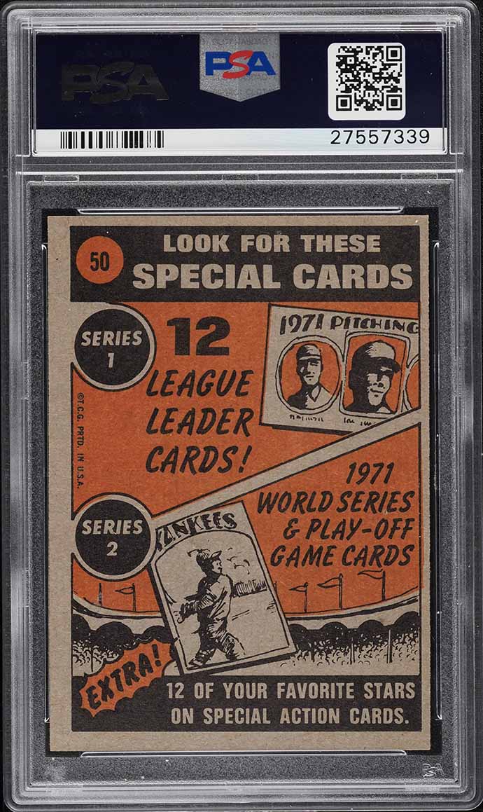 1972 Topps Willie Mays IN ACTION #50 PSA 8(oc) NM-MT