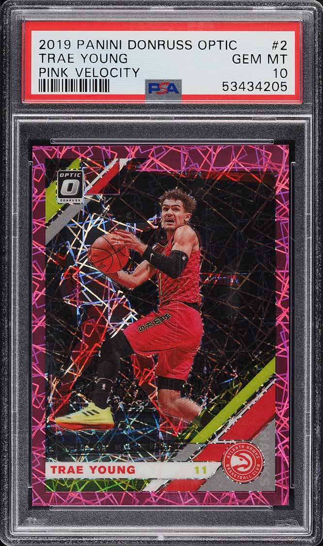 2019 Donruss Optic Pink Velocity Trae Young /79 #2 PSA 10 GEM MINT