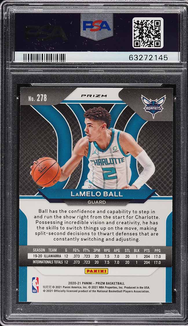 2020 Panini Prizm Silver LaMelo Ball ROOKIE RC #278 PSA 10 GEM MINT
