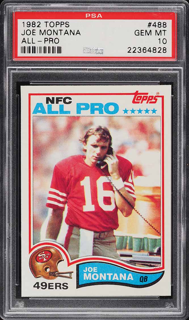 1982 Topps Football Joe Montana ALL-PRO #499 PSA 10 GEM MINT