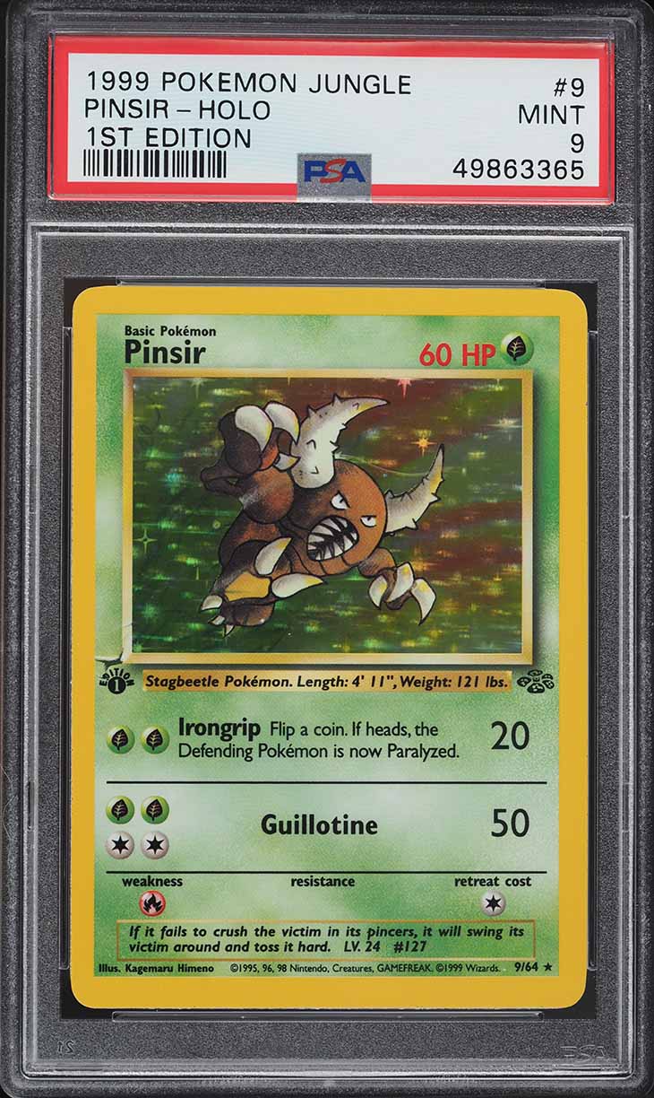 pokemon card pinsir Trading Game Hidden Fates Ultra Rare GX #6 Colorless Artist Basic Pokemon Pinsir card 25/64