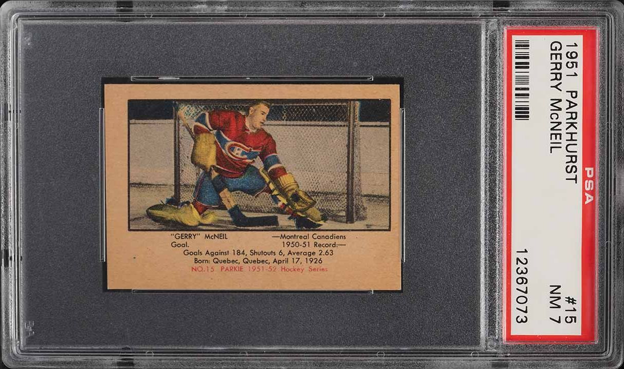 1951 Parkhurst Gerry McNeil #15 PSA 7 NRMT