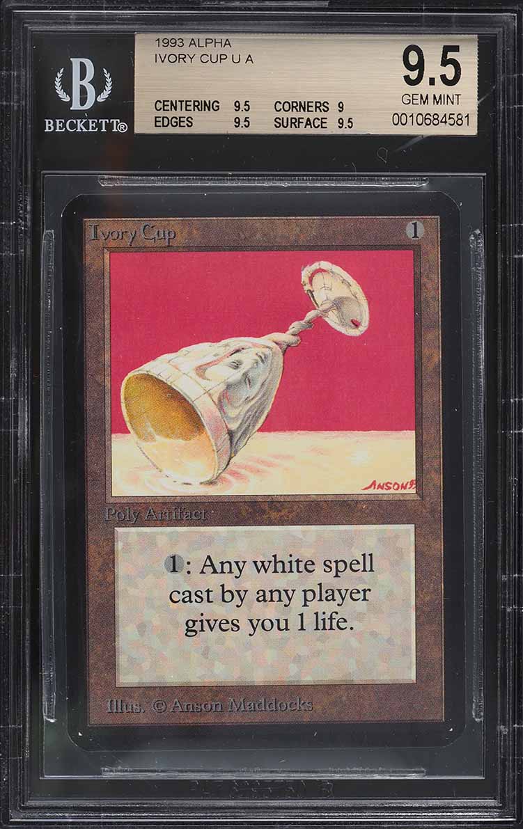 1993 Magic The Gathering MTG Alpha Ivory Cup U A BGS 9.5 GEM MINT