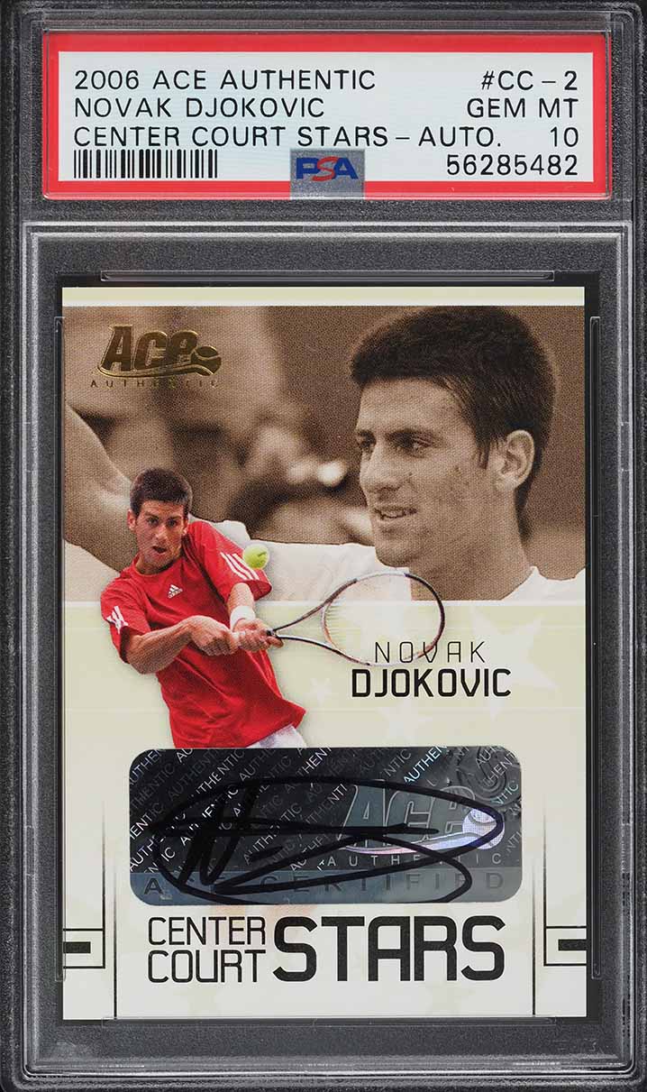 2006 Ace Authentic Center Court Stars Novak Djokovic ROOKIE AUTO