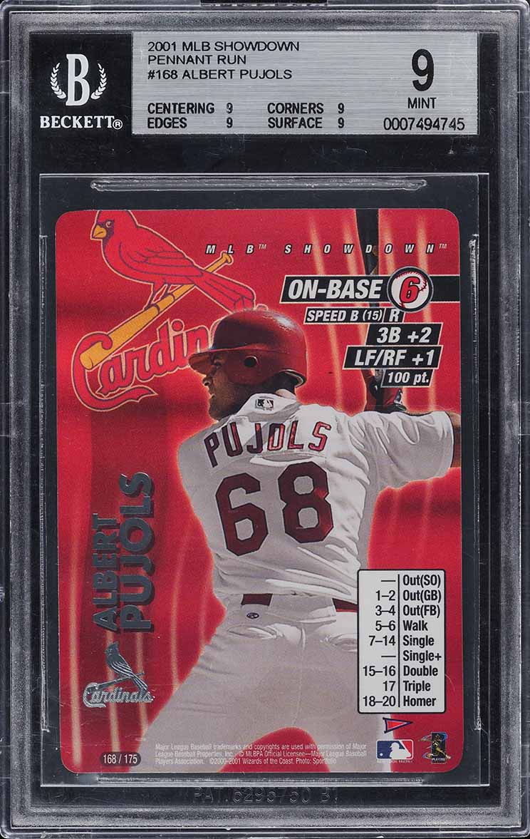 2001 Bowman's Best Albert Pujols ROOKIE /2999 #174 BGS 9.5 GEM