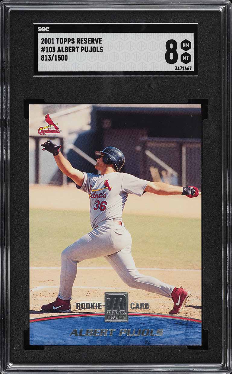 2001 Topps Reserve Albert Pujols ROOKIE RC /1500 #103 SGC 8 NM-MT