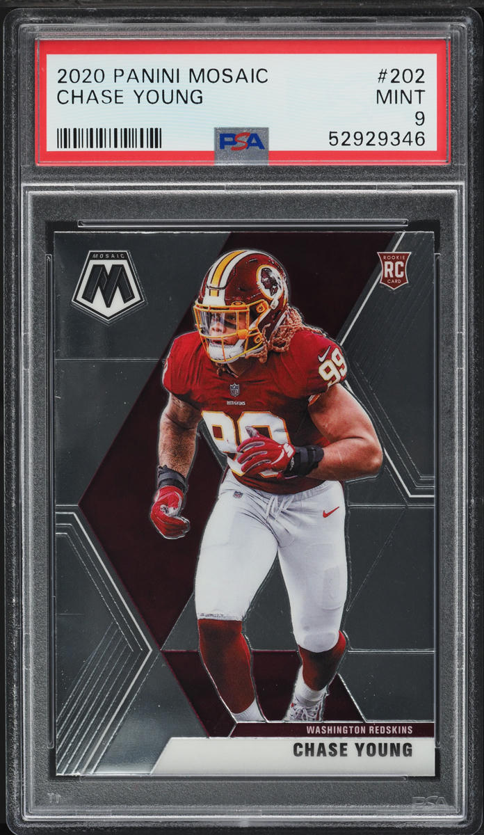 2020 Panini Mosaic Chase Young ROOKIE #202 PSA 9 MINT
