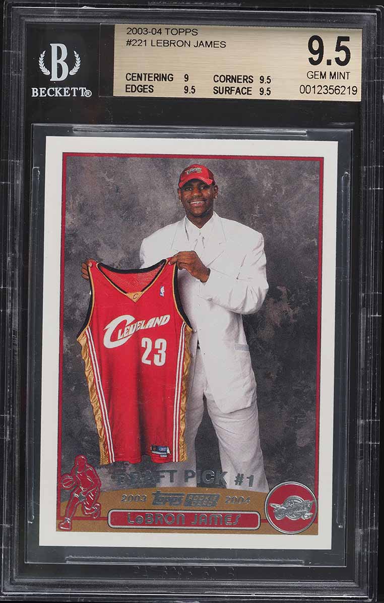 2003 Topps Basketball LeBron James ROOKIE #221 BGS 10 PRISTINE