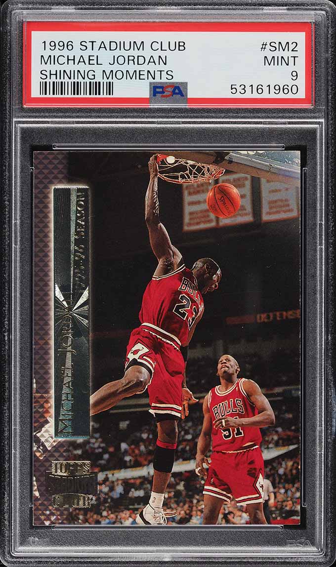 1996 Stadium Club Shining Moments Michael Jordan #SM2 PSA 9 MINT