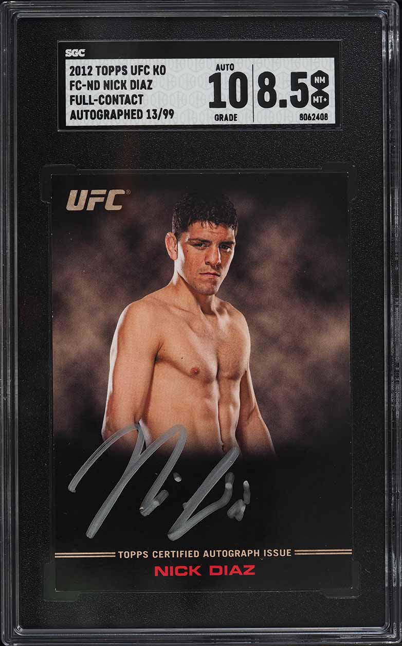 2012 Topps UFC Knockout Full Contact Nick Diaz ROOKIE AUTO /99 #FC