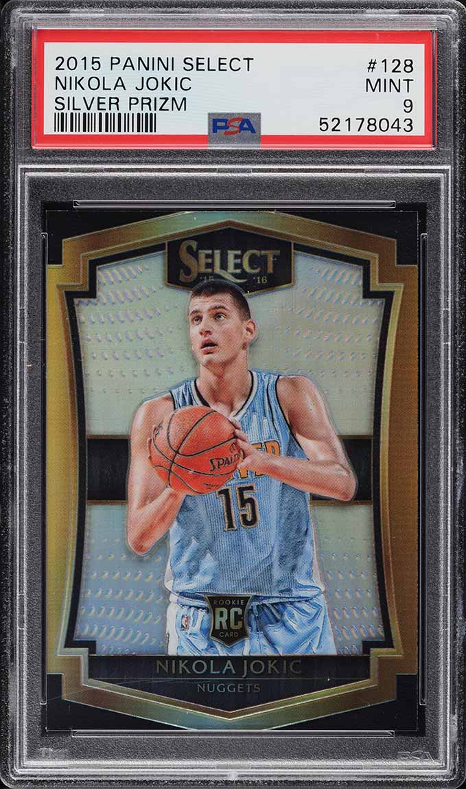 2015 Select Premier Level Gold Prizm Die-Cut Nikola Jokic RC 10/10